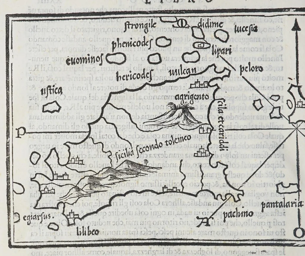 An illustration from Isolario, 1561, leaf 72