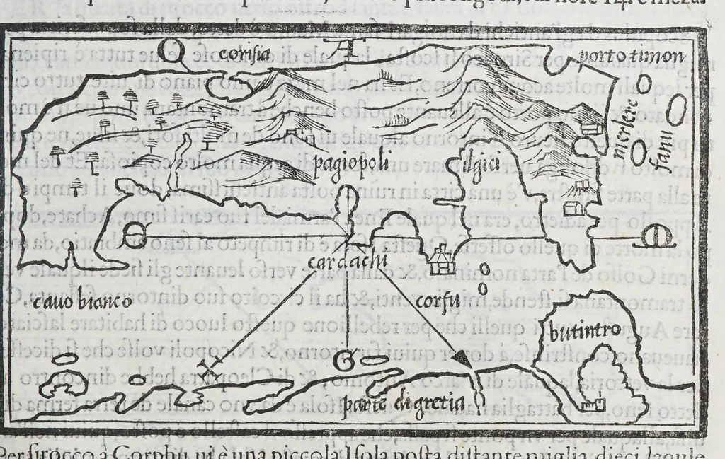 An illustration from Isolario, 1561, leaf 91