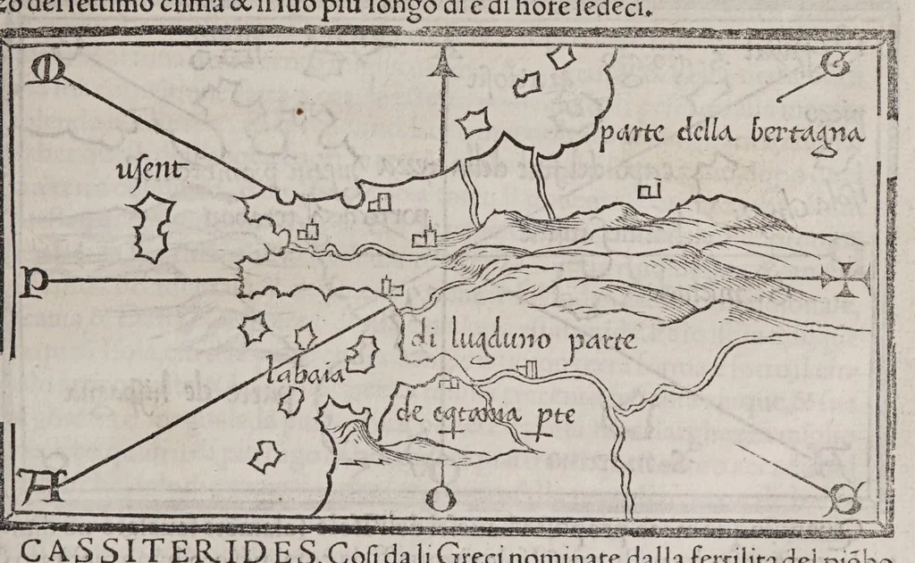 An illustration from Isolario di Benedetto Bordone nel qual si ragiona di tutte l'isole del mondo, con li lor nomi antichi & moderni, historie, fauole, & modi del loro viuere, & in qual parte del mare stanno, & in qual parallelo & clima giaciono, 1547, leaf 31