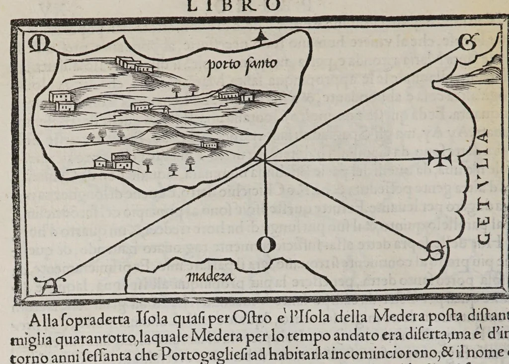 An illustration from Isolario di Benedetto Bordone nel qual si ragiona di tutte l'isole del mondo, con li lor nomi antichi & moderni, historie, fauole, & modi del loro viuere, & in qual parte del mare stanno, & in qual parallelo & clima giaciono, 1547, leaf 54