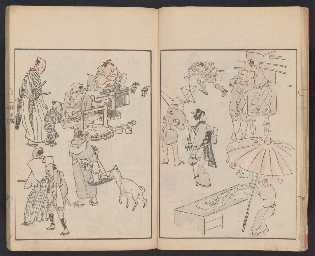 An illustration from Issō hyakutai, 1879, leaf 13