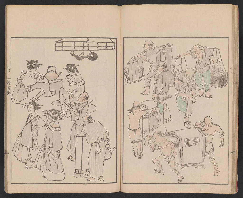 An illustration from Issō hyakutai, 1879, leaf 18