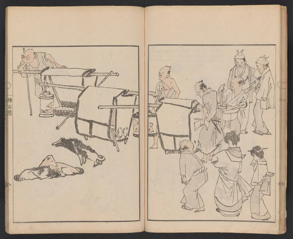 An illustration from Issō hyakutai, 1879, leaf 19