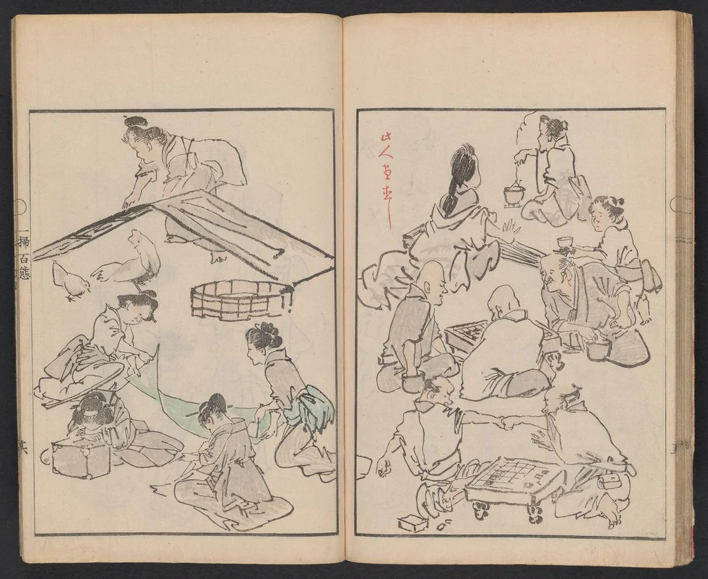 An illustration from Issō hyakutai, 1879, leaf 27