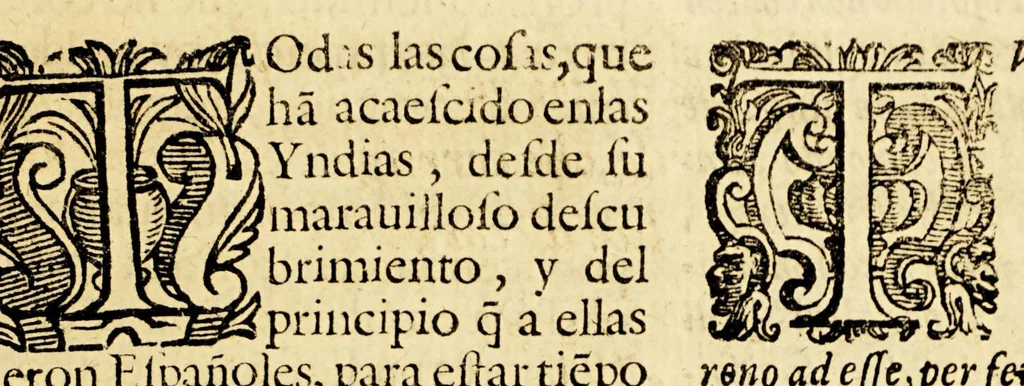 An illustration from Istoria ò breuissima relatione della distruttione dell' Indie Occidentali, 1630, leaf 23
