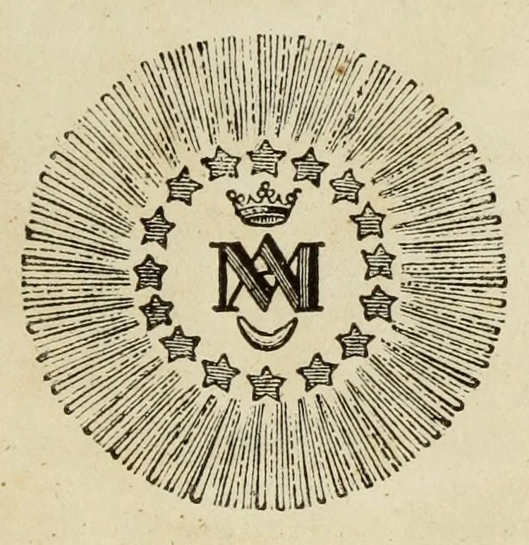 An illustration from Istoria del santuario della Beatissima Vergine delle Grazie che si venera nella SS. Basilica Cattedrale di Veletri : scritta da un religioso della Compagnia di Gesù, 1855, leaf 7