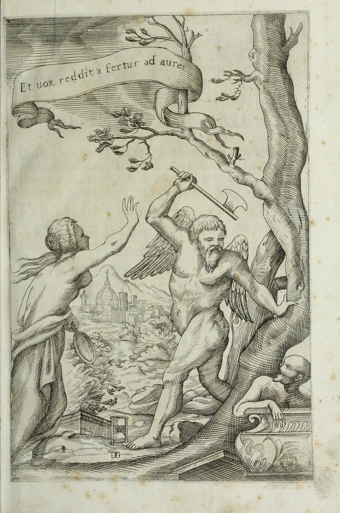 An illustration from Istoria genealogica delle famiglie nobili toscane et umbre, 1668, leaf 7