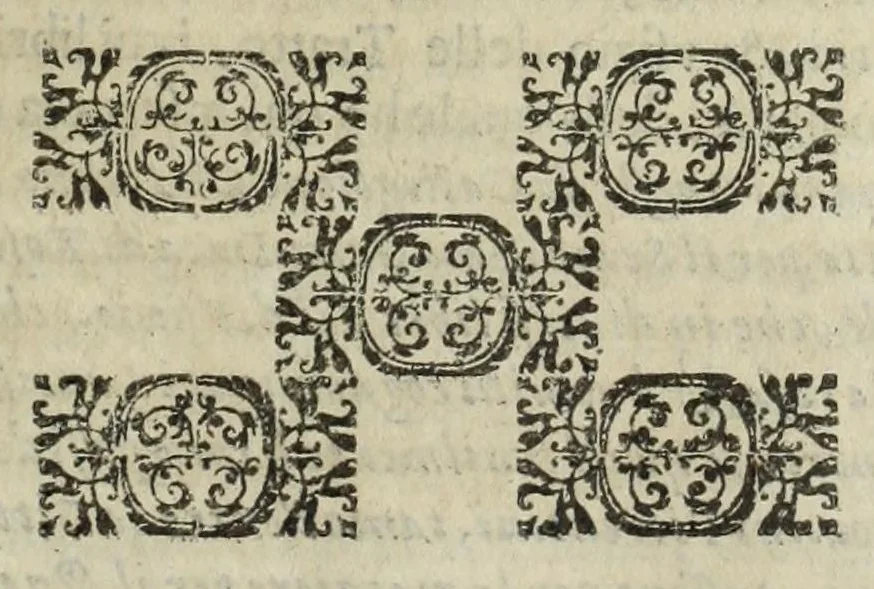 An illustration from Istoria genealogica delle famiglie nobili toscane et umbre, 1668, leaf 987