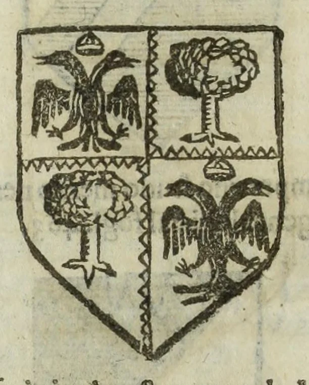 An illustration from Istoria genealogica delle famiglie nobili toscane et umbre, 1668, leaf 38