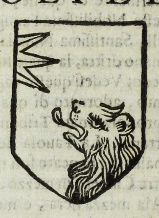 An illustration from Istoria genealogica delle famiglie nobili toscane et umbre, 1668, leaf 444