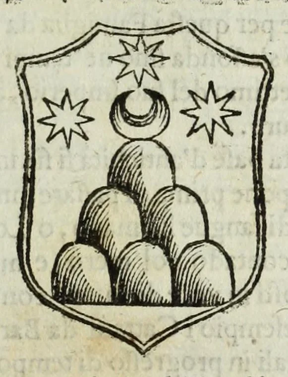 An illustration from Istoria genealogica delle famiglie nobili toscane et umbre, 1668, leaf 825