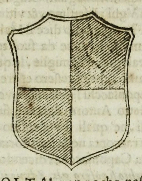 An illustration from Istoria genealogica delle famiglie nobili toscane et umbre, 1668, leaf 847
