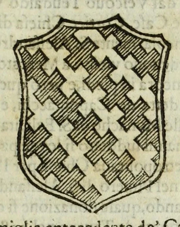 An illustration from Istoria genealogica delle famiglie nobili toscane et umbre, 1668, leaf 857