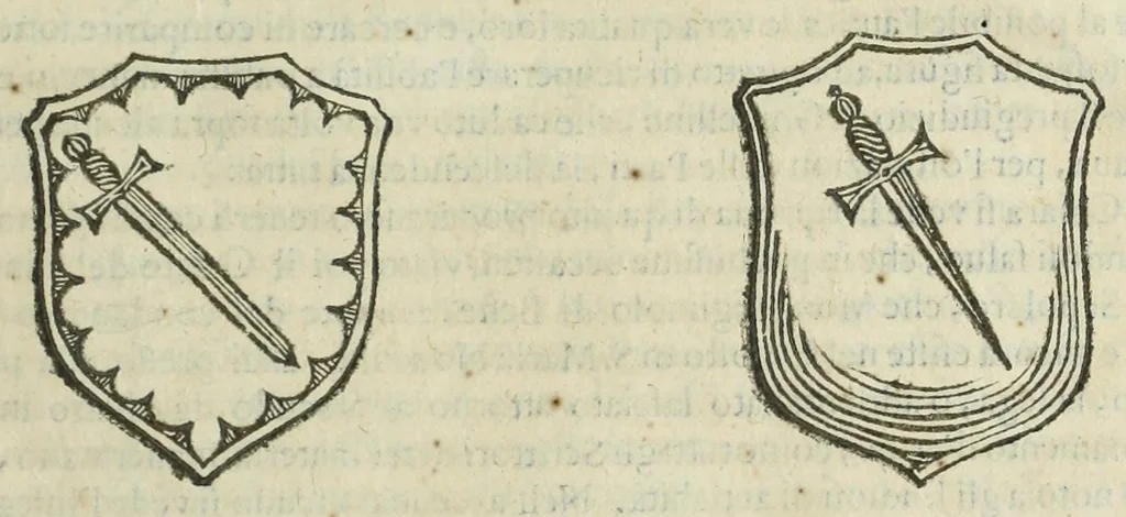 An illustration from Istoria genealogica delle famiglie nobili toscane et umbre, 1668, leaf 975