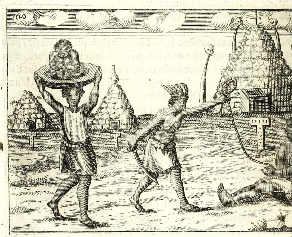 An illustration from Istorica descrizione de' tre' regni Congo, Matamba et Angola : situati nell'Etiopia inferiore occidentale e delle missioni apostoliche esercitateui da religiosi Capuccini, 1687, leaf 160