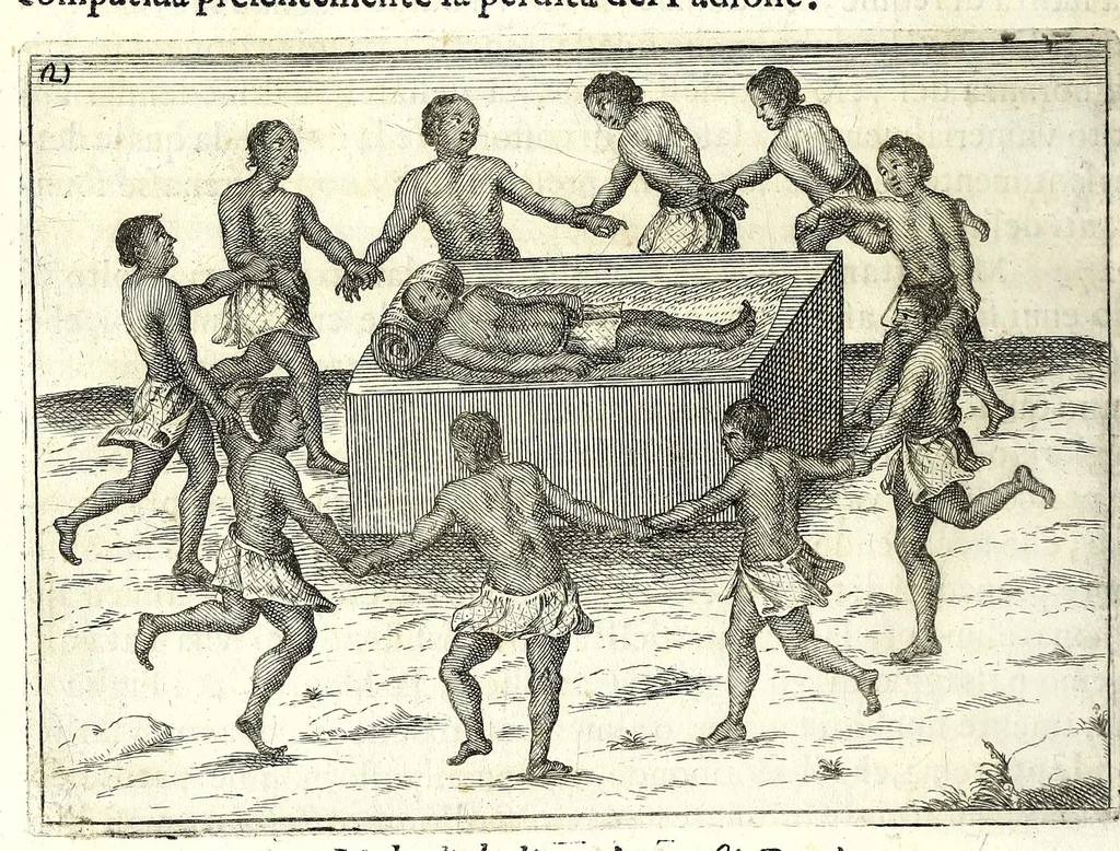 An illustration from Istorica descrizione de' tre' regni Congo, Matamba et Angola : situati nell'Etiopia inferiore occidentale e delle missioni apostoliche esercitateui da religiosi Capuccini, 1687, leaf 168