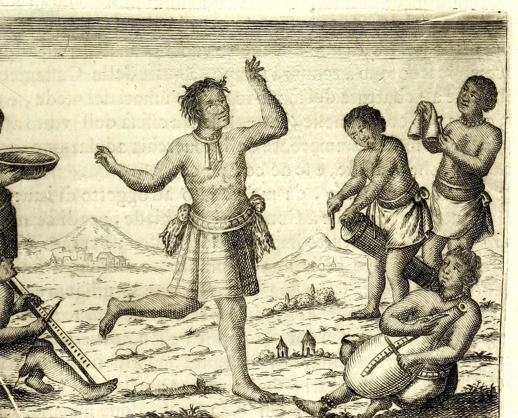 An illustration from Istorica descrizione de' tre' regni Congo, Matamba et Angola : situati nell'Etiopia inferiore occidentale e delle missioni apostoliche esercitateui da religiosi Capuccini, 1687, leaf 207