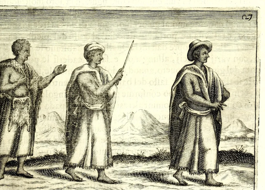 An illustration from Istorica descrizione de' tre' regni Congo, Matamba et Angola : situati nell'Etiopia inferiore occidentale e delle missioni apostoliche esercitateui da religiosi Capuccini, 1687, leaf 215