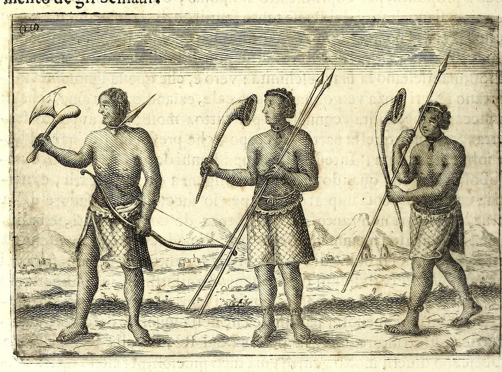 An illustration from Istorica descrizione de' tre' regni Congo, Matamba et Angola : situati nell'Etiopia inferiore occidentale e delle missioni apostoliche esercitateui da religiosi Capuccini, 1687, leaf 218