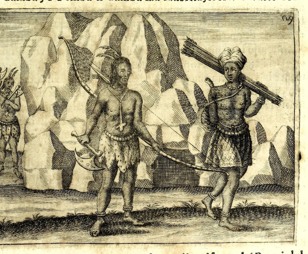 An illustration from Istorica descrizione de' tre' regni Congo, Matamba et Angola : situati nell'Etiopia inferiore occidentale e delle missioni apostoliche esercitateui da religiosi Capuccini, 1687, leaf 223