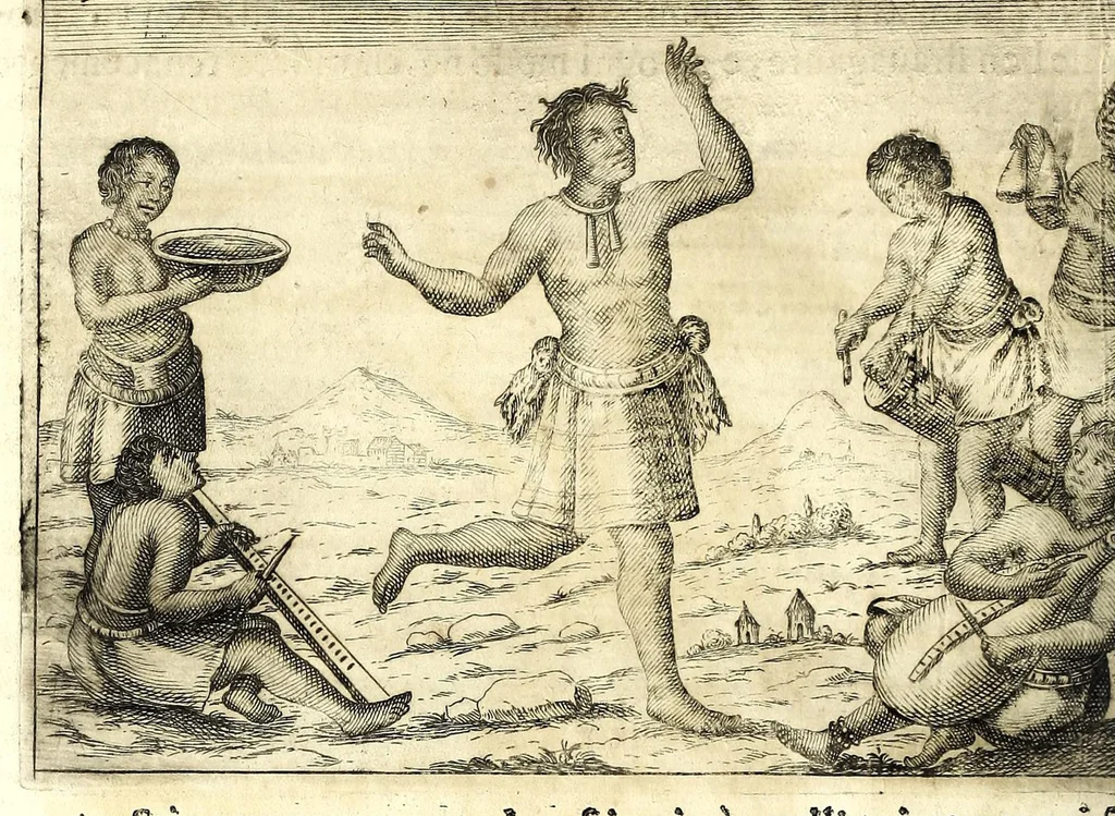 An illustration from Istorica descrizione de' tre' regni Congo, Matamba et Angola : situati nell'Etiopia inferiore occidentale e delle missioni apostoliche esercitateui da religiosi Capuccini, 1687, leaf 240