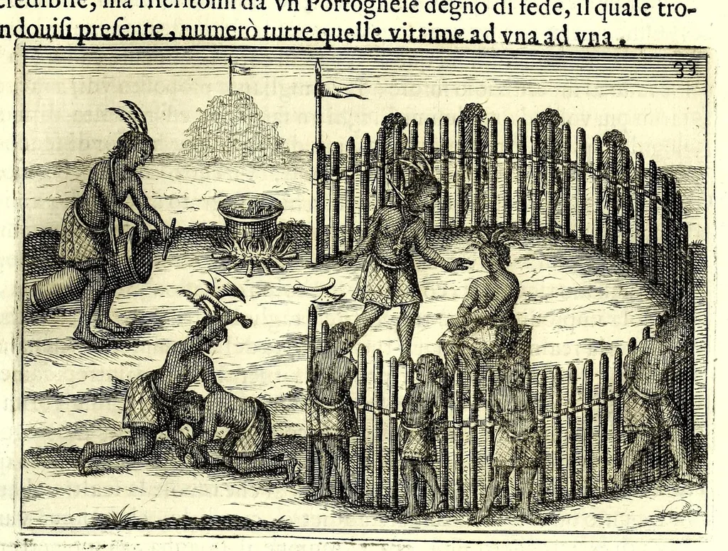 An illustration from Istorica descrizione de' tre' regni Congo, Matamba et Angola : situati nell'Etiopia inferiore occidentale e delle missioni apostoliche esercitateui da religiosi Capuccini, 1687, leaf 251