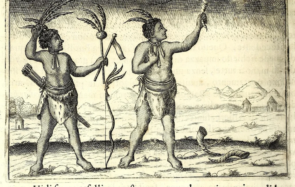 An illustration from Istorica descrizione de' tre' regni Congo, Matamba et Angola : situati nell'Etiopia inferiore occidentale e delle missioni apostoliche esercitateui da religiosi Capuccini, 1687, leaf 256