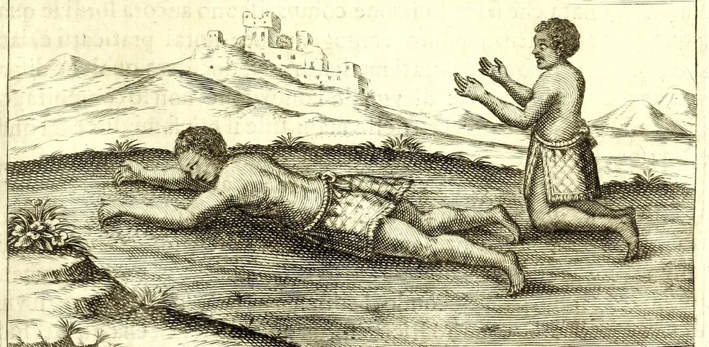 An illustration from Istorica descrizione de' tre' regni Congo, Matamba et Angola : situati nell'Etiopia inferiore occidentale e delle missioni apostoliche esercitateui da religiosi Capuccini, 1687, leaf 295