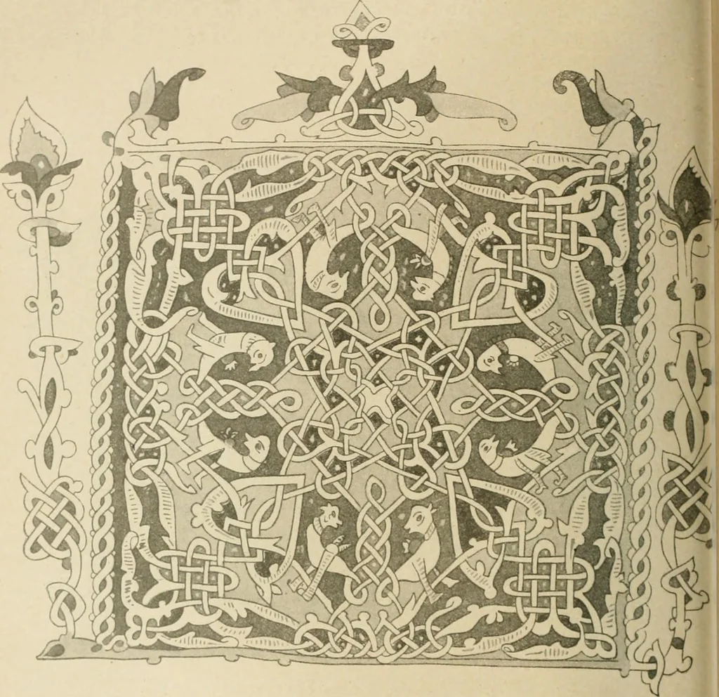 An illustration from Istoricheske ocherki po russkomu ornamentu v rukopisiakh, 1917, leaf 135