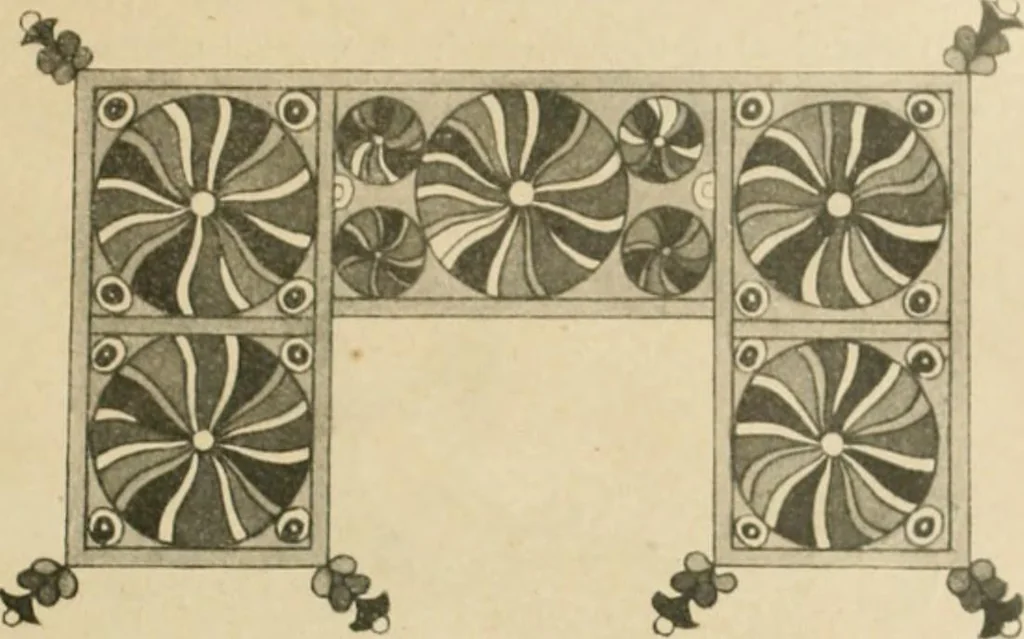 An illustration from Istoricheske ocherki po russkomu ornamentu v rukopisiakh, 1917, leaf 14
