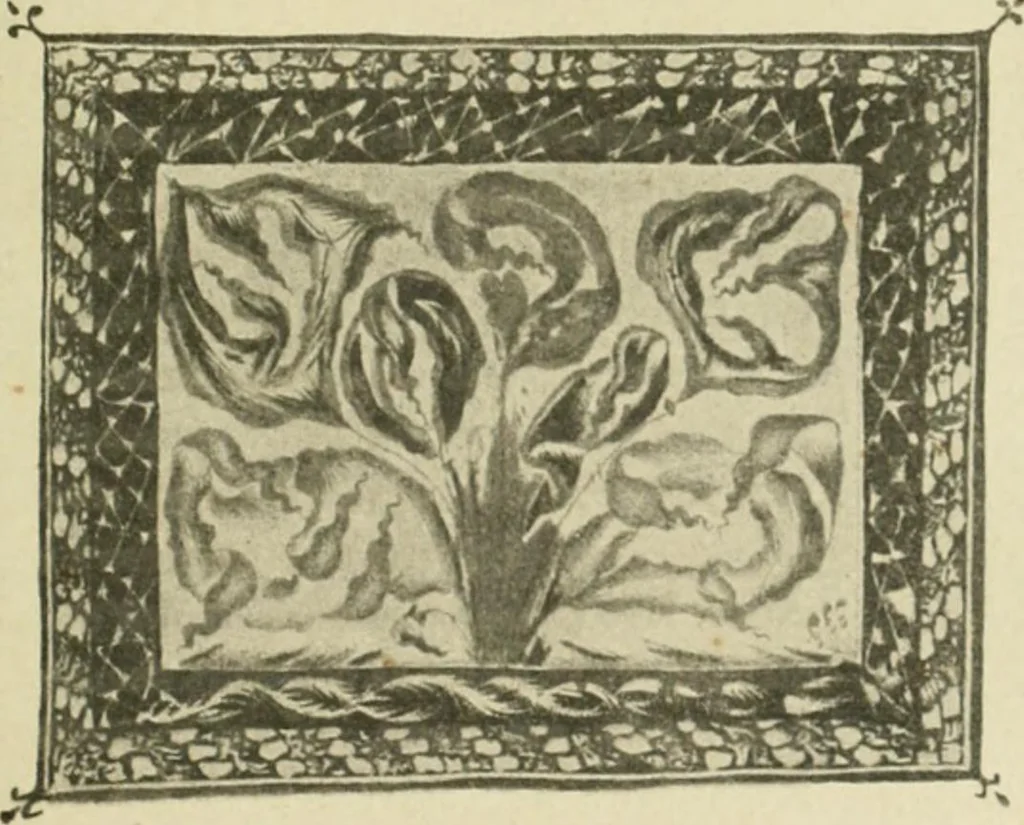 An illustration from Istoricheske ocherki po russkomu ornamentu v rukopisiakh, 1917, leaf 198
