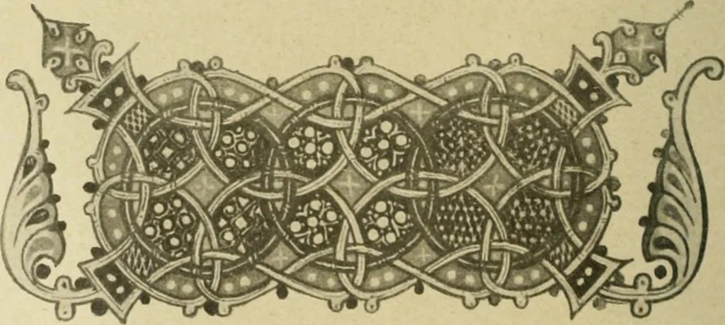 An illustration from Istoricheske ocherki po russkomu ornamentu v rukopisiakh, 1917, leaf 209