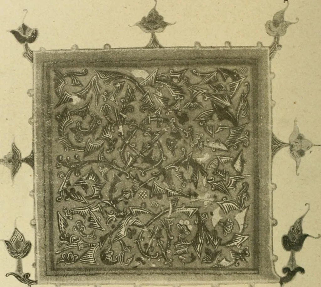 An illustration from Istoricheske ocherki po russkomu ornamentu v rukopisiakh, 1917, leaf 213