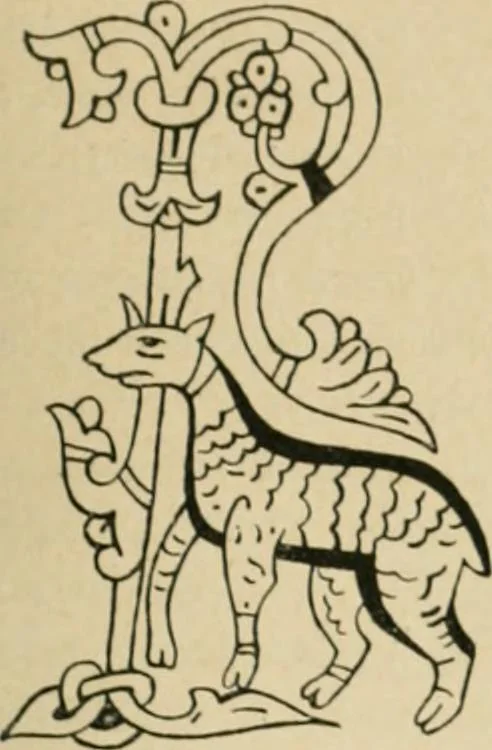 An illustration from Istoricheske ocherki po russkomu ornamentu v rukopisiakh, 1917, leaf 28