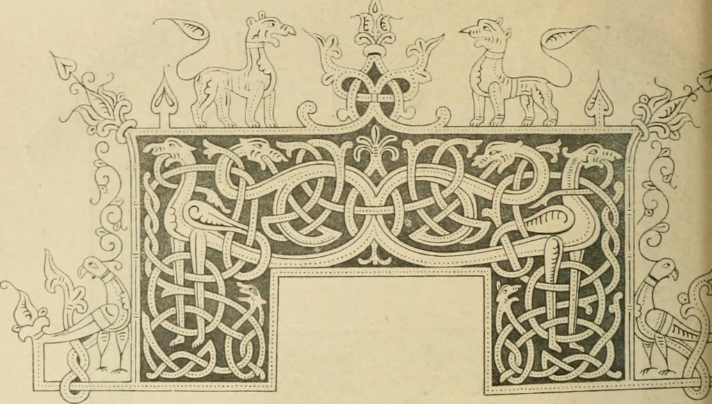An illustration from Istoricheske ocherki po russkomu ornamentu v rukopisiakh, 1917, leaf 33