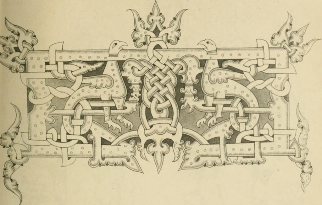 An illustration from Istoricheske ocherki po russkomu ornamentu v rukopisiakh, 1917, leaf 38
