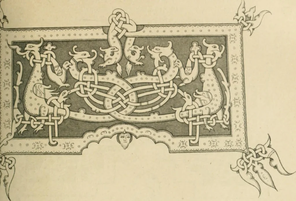 An illustration from Istoricheske ocherki po russkomu ornamentu v rukopisiakh, 1917, leaf 42