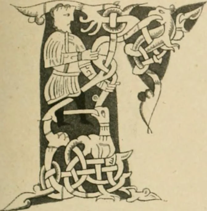 An illustration from Istoricheske ocherki po russkomu ornamentu v rukopisiakh, 1917, leaf 44