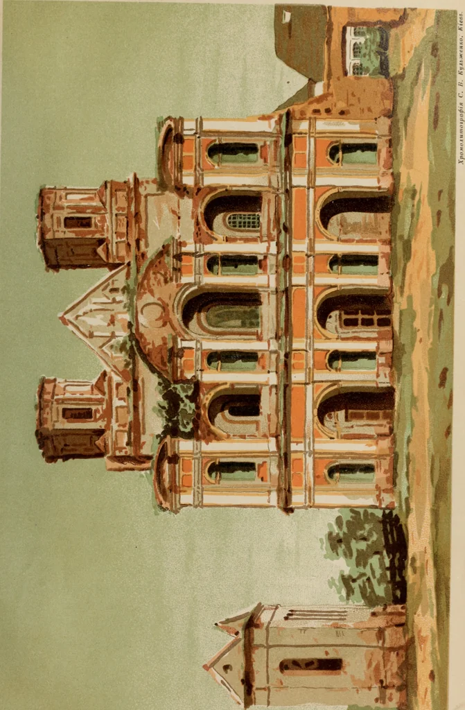 An illustration from Istoricheskoe opisanie Vladimiro-Volynskago Uspenskago khrama : postroennago vÊº poloviniÍ¡e XII v. kniÍ¡azemÊº MstislavomÊº IziÍ¡aslavichemÊº, 1892, leaf 8