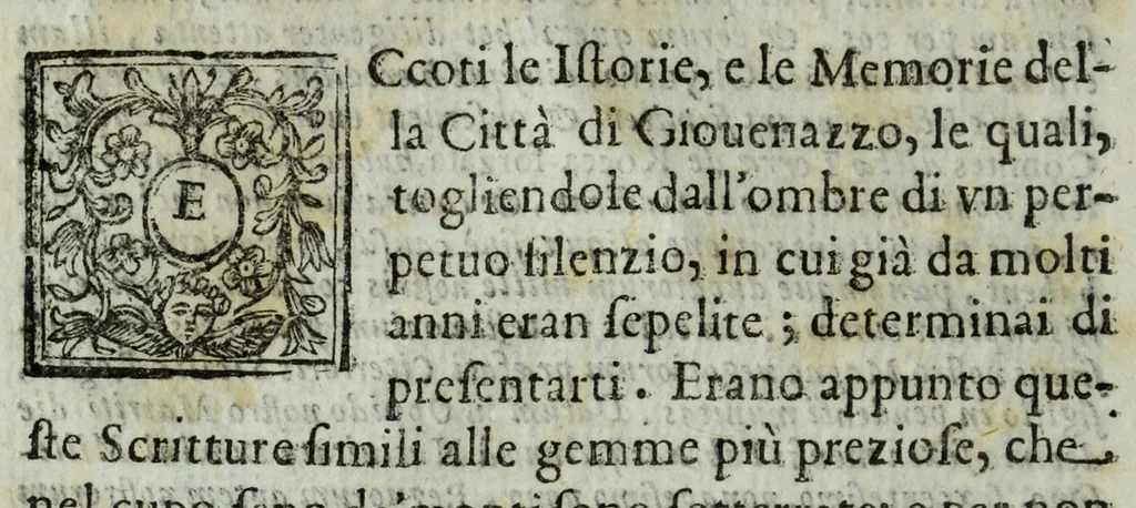 An illustration from Istorie della città di Giouenazzo, 1700, leaf 20