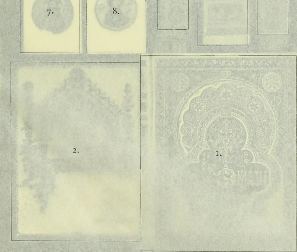 An illustration from Istoriia knigi Vizantiiskiia emali A.B. Zvenigorodskago, 1898, leaf 284