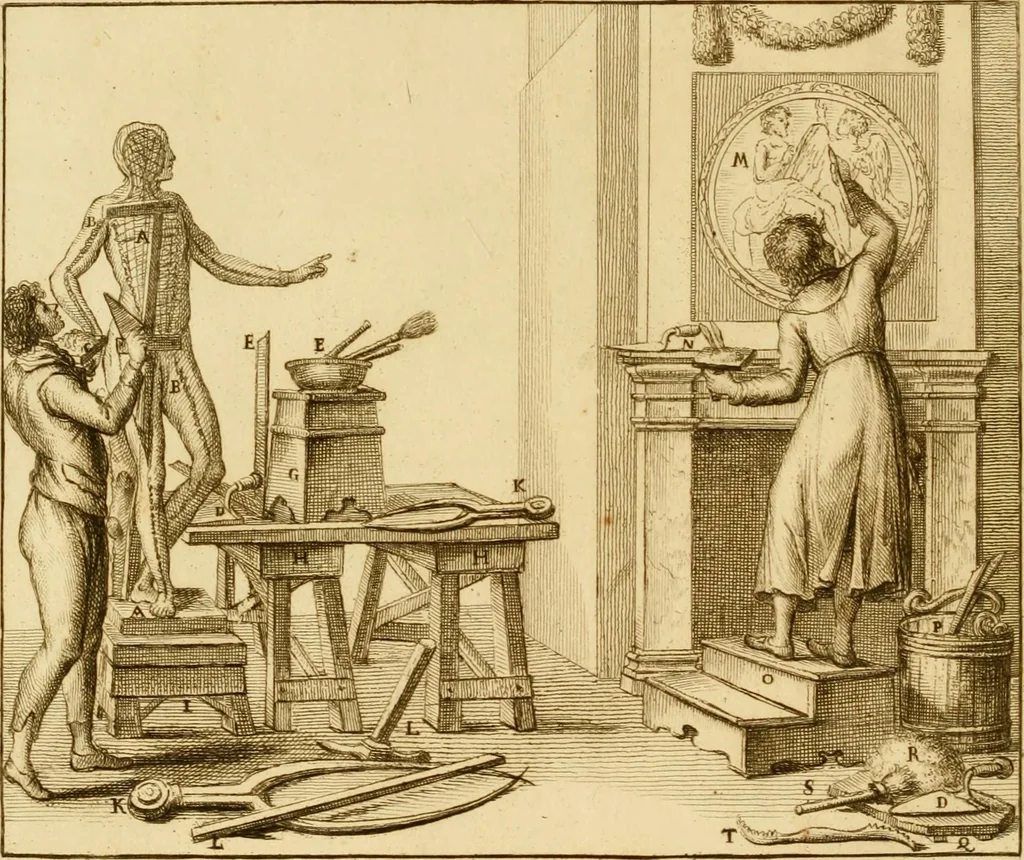 An illustration from Istruzione elementare per gli studiosi della scultura, 1802, leaf 65