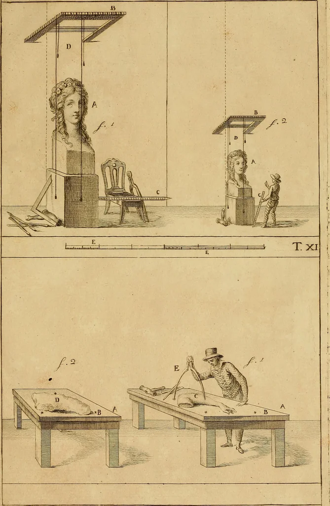 An illustration from Istruzione elementare per gli studiosi della scultura, 1802, leaf 74