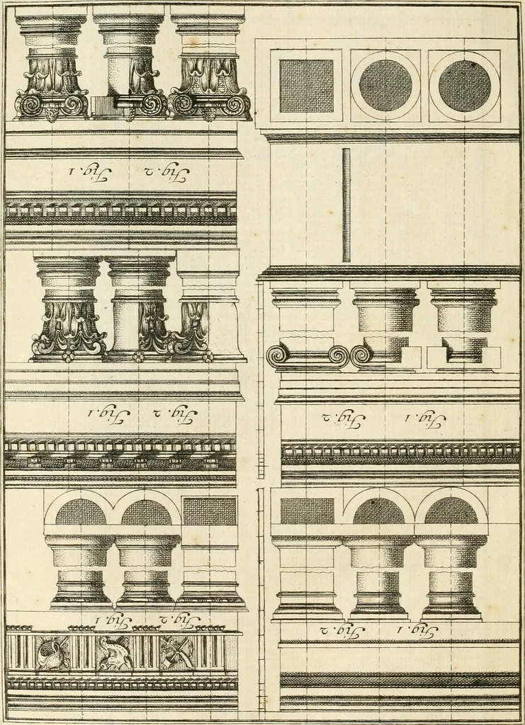An illustration from Istruzioni elementari per indirizzo de' giovani allo studio dell' architettura civile : divise in libri tre', e dedicate alla maestà infinita di Dio Ottimo Massimo, 1760, leaf 116