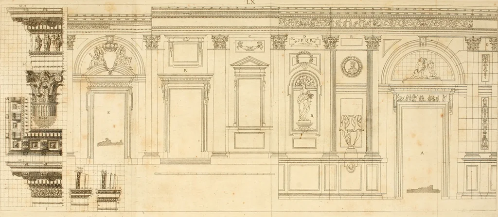 An illustration from Istruzioni elementari per indirizzo de' giovani allo studio dell' architettura civile : divise in libri tre', e dedicate alla maestà infinita di Dio Ottimo Massimo, 1760, leaf 127