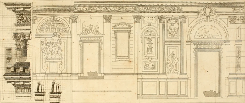 An illustration from Istruzioni elementari per indirizzo de' giovani allo studio dell' architettura civile : divise in libri tre', e dedicate alla maestà infinita di Dio Ottimo Massimo, 1760, leaf 129