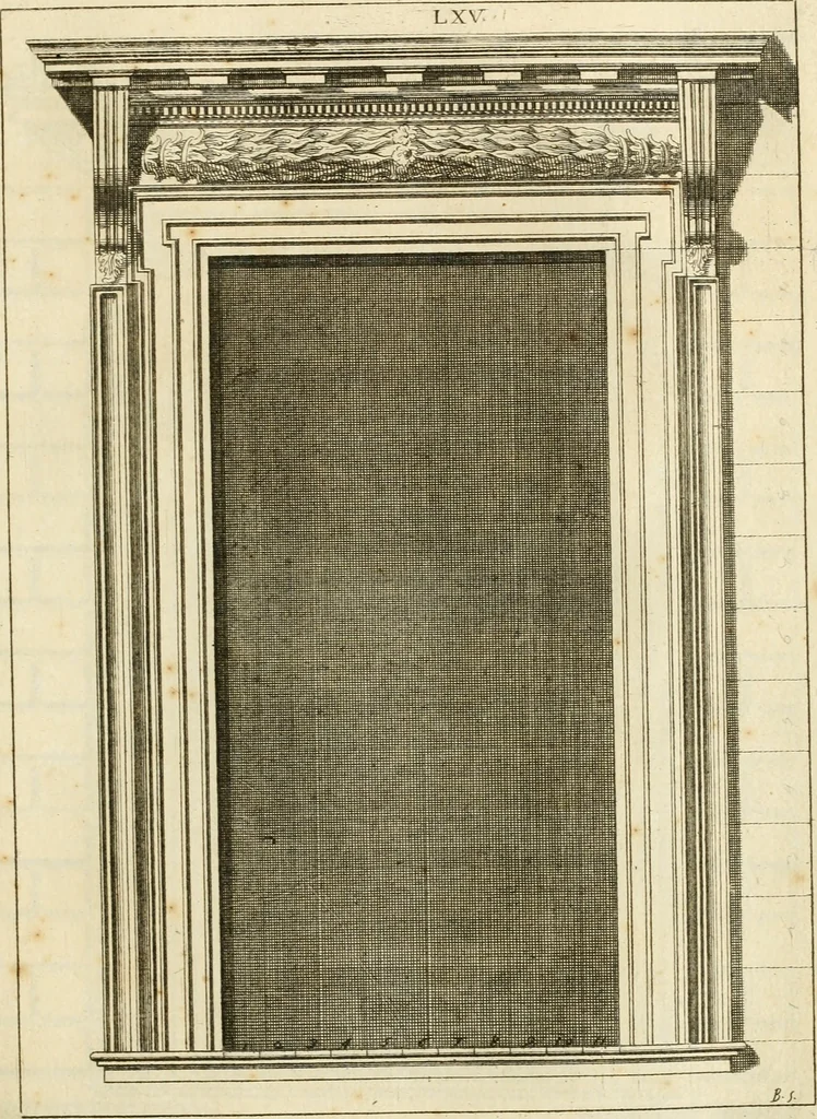 An illustration from Istruzioni elementari per indirizzo de' giovani allo studio dell' architettura civile : divise in libri tre', e dedicate alla maestà infinita di Dio Ottimo Massimo, 1760, leaf 136