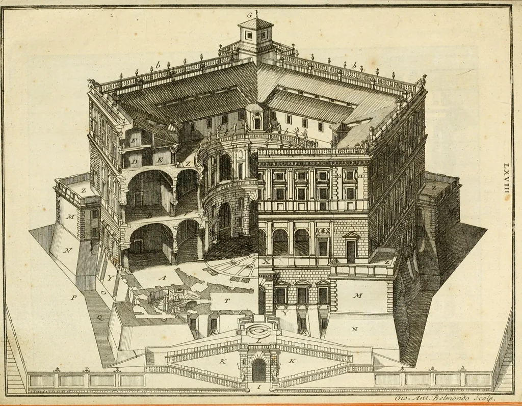 An illustration from Istruzioni elementari per indirizzo de' giovani allo studio dell' architettura civile : divise in libri tre', e dedicate alla maestà infinita di Dio Ottimo Massimo, 1760, leaf 142