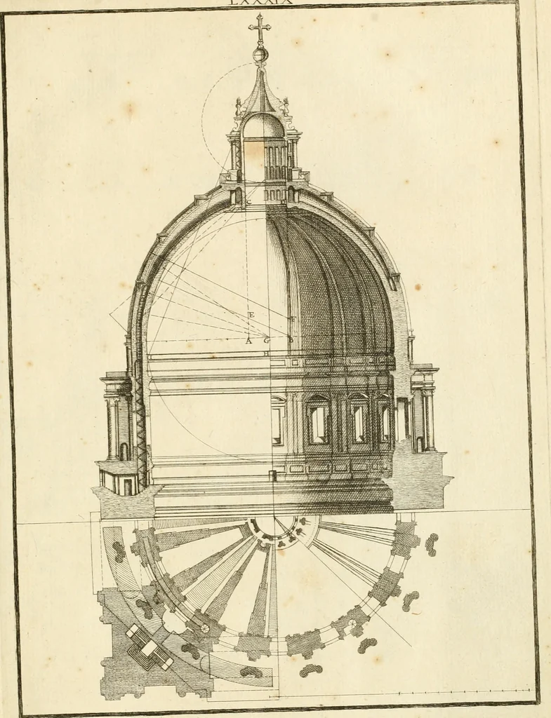 An illustration from Istruzioni elementari per indirizzo de' giovani allo studio dell' architettura civile : divise in libri tre', e dedicate alla maestà infinita di Dio Ottimo Massimo, 1760, leaf 184