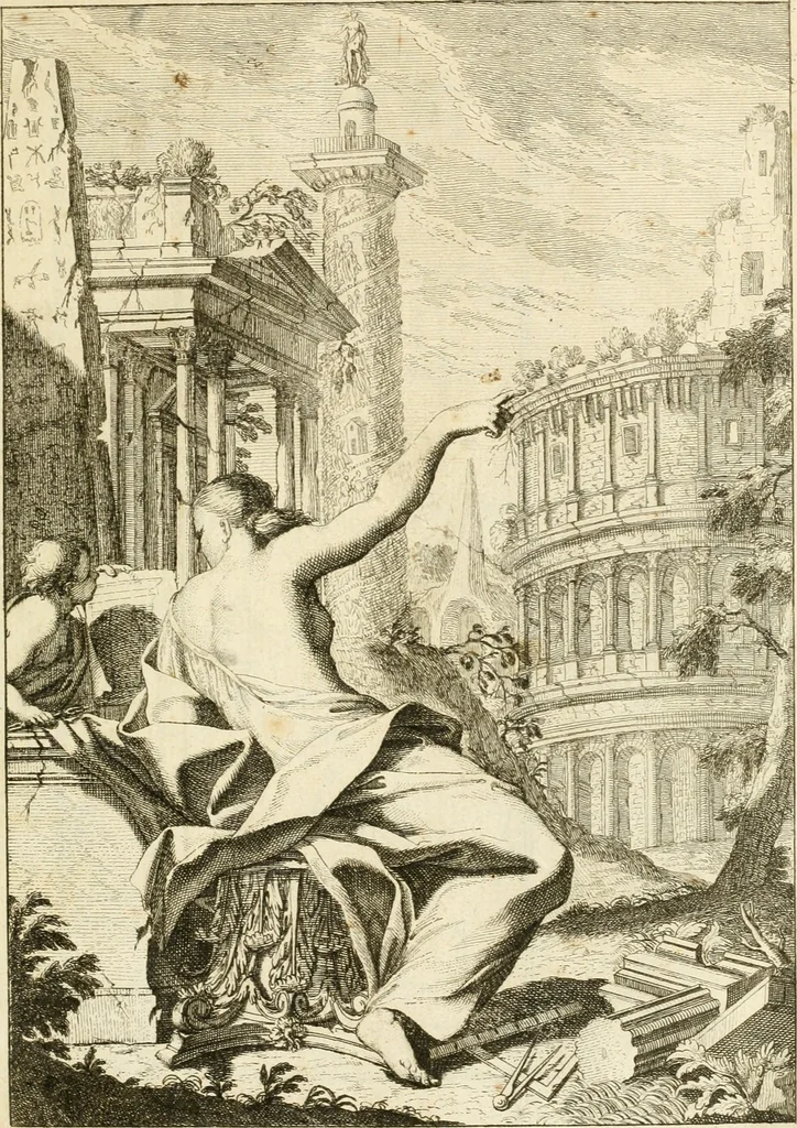 An illustration from Istruzioni elementari per indirizzo de' giovani allo studio dell' architettura civile : divise in libri tre', e dedicate alla maestà infinita di Dio Ottimo Massimo, 1760, leaf 4